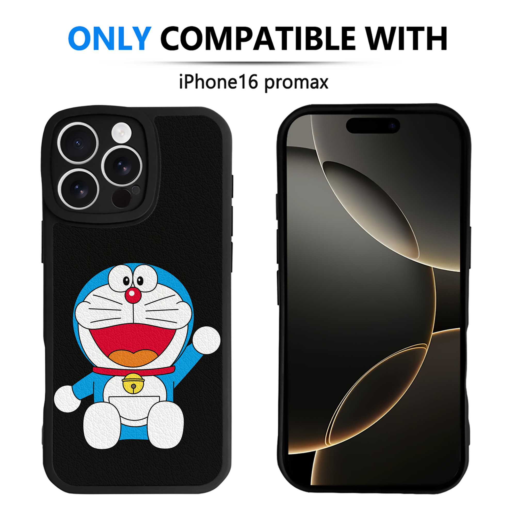 （画像用） ドラえもん Doraemon 【iPhone 16シリーズ対応】シリコンスマホケース（レザー調） 材質：シリコン